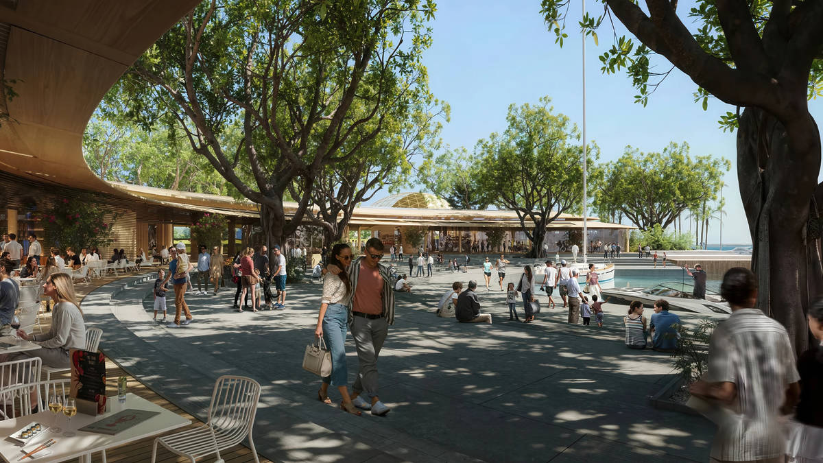 “Fisherman’s village” rendering