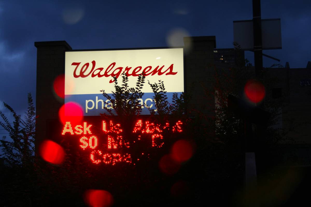 Walgreens sign at night
