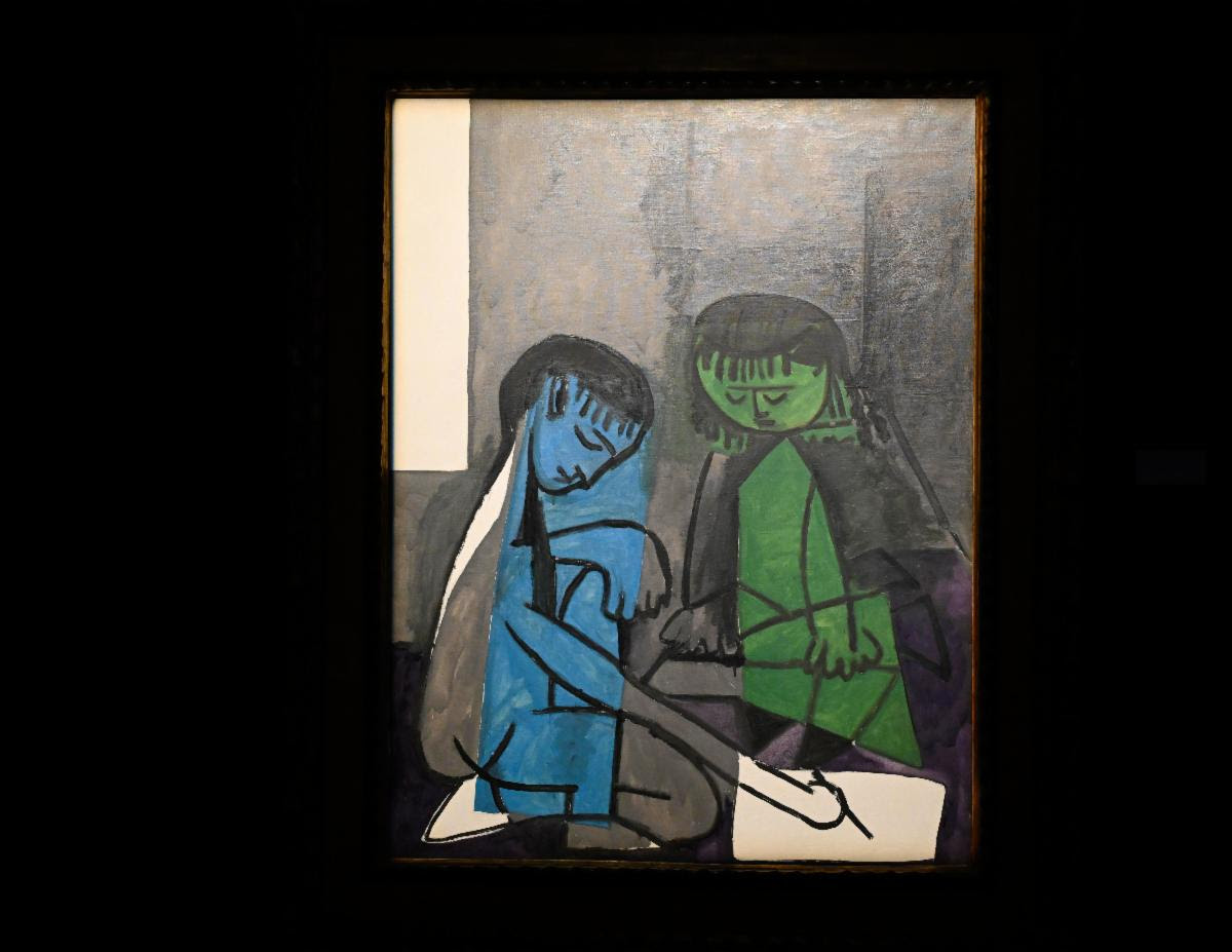 Pablo Picasso, The two children on view (1954) at Gary Nader Art Centre.