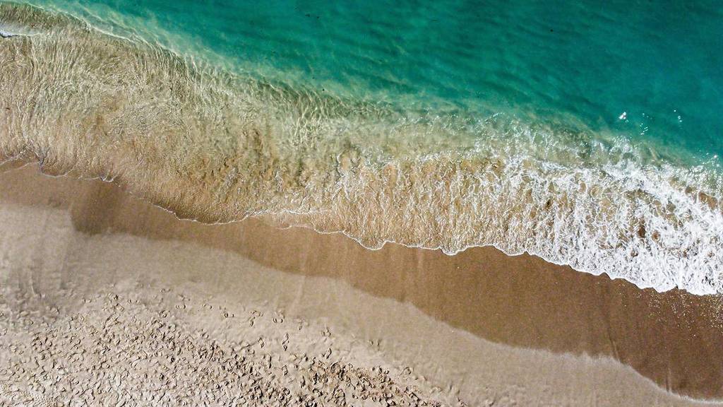 Olas en la orilla de la playa