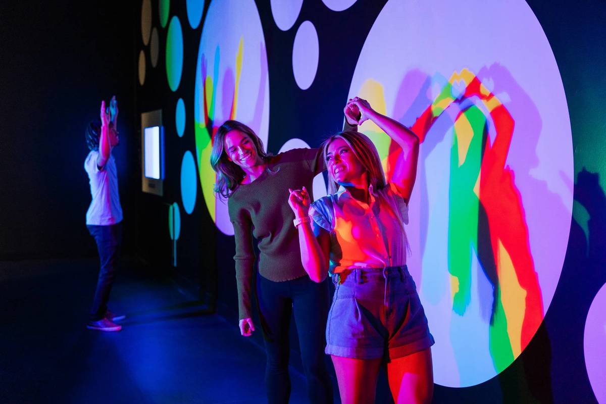 colorful shadows at Paradox Museum Miami