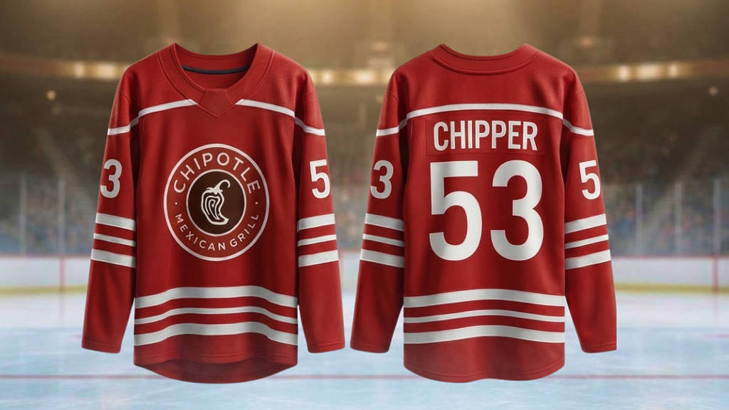 Camisa de hóquei BOGO da Chipotle