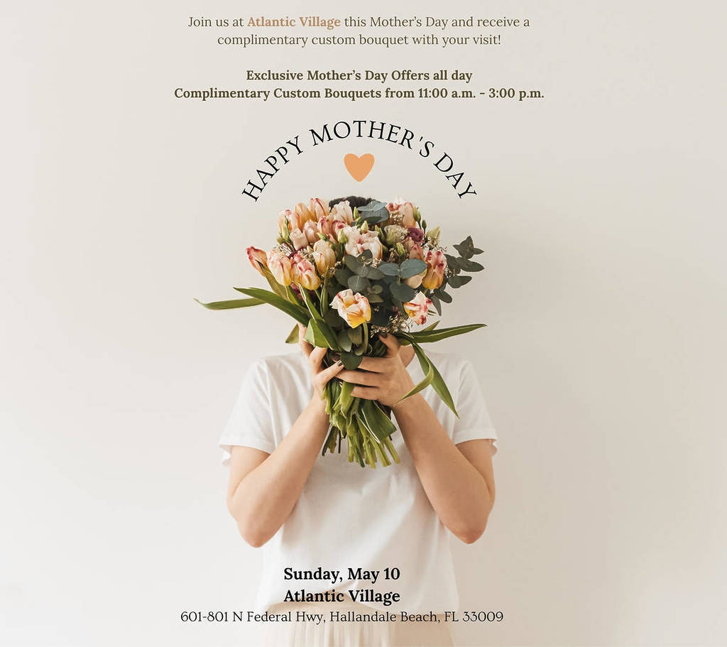 Flyer de la fête des mères à Atlantic Village