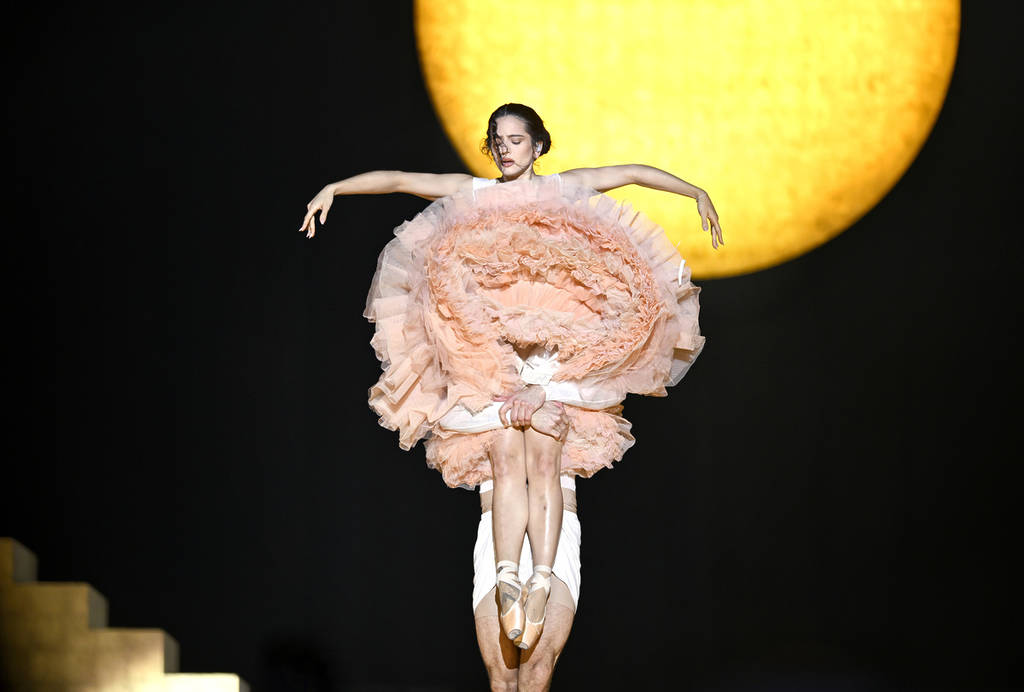 LYON, FRANCE - MARCH 16: (Exclusive Coverage) Rosalía performs on stage at the LDLC Arena on March 16, 2026 in Lyon, France.