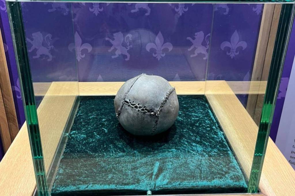 World's oldest soccer ball on display