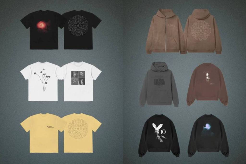 Merchandising de la tienda pop-up de Ariana Grande