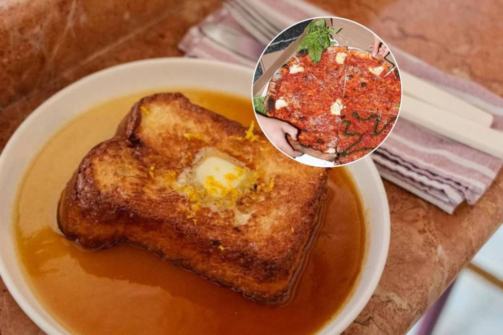 Pizza von Miami Slice und French Toast von Tina in the Gables
