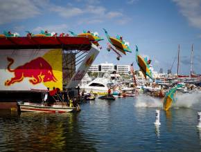 Watch custom flying machines launch off a 22-foot ramp at Miami’s free Red Bull Flugtag competition this October