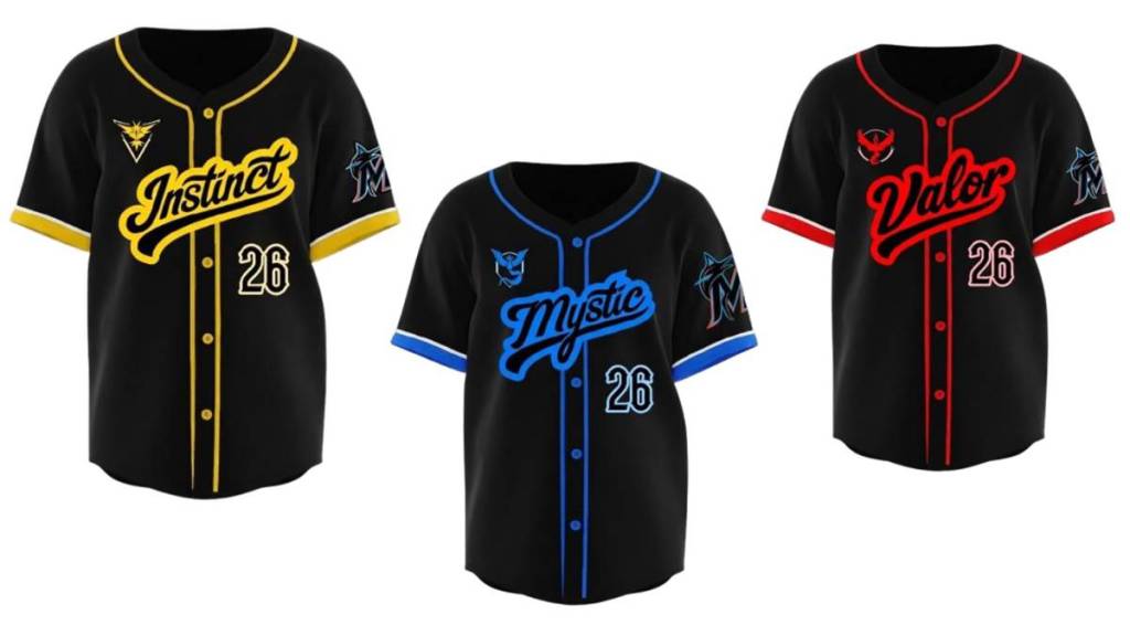 Camisas do Miami Marlins do Pokémon GO