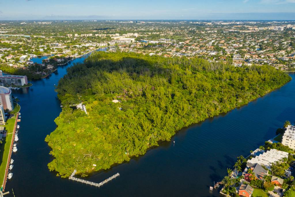 Luftaufnahme des Deerfield Island Park