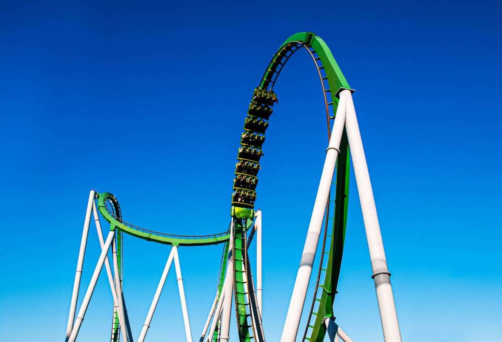 « The Incredible Hulk Coaster » à Islands of Adventure, à Orlando, en Floride