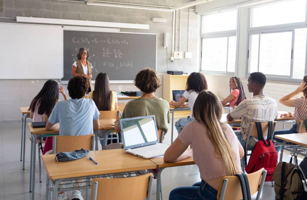 Students in class