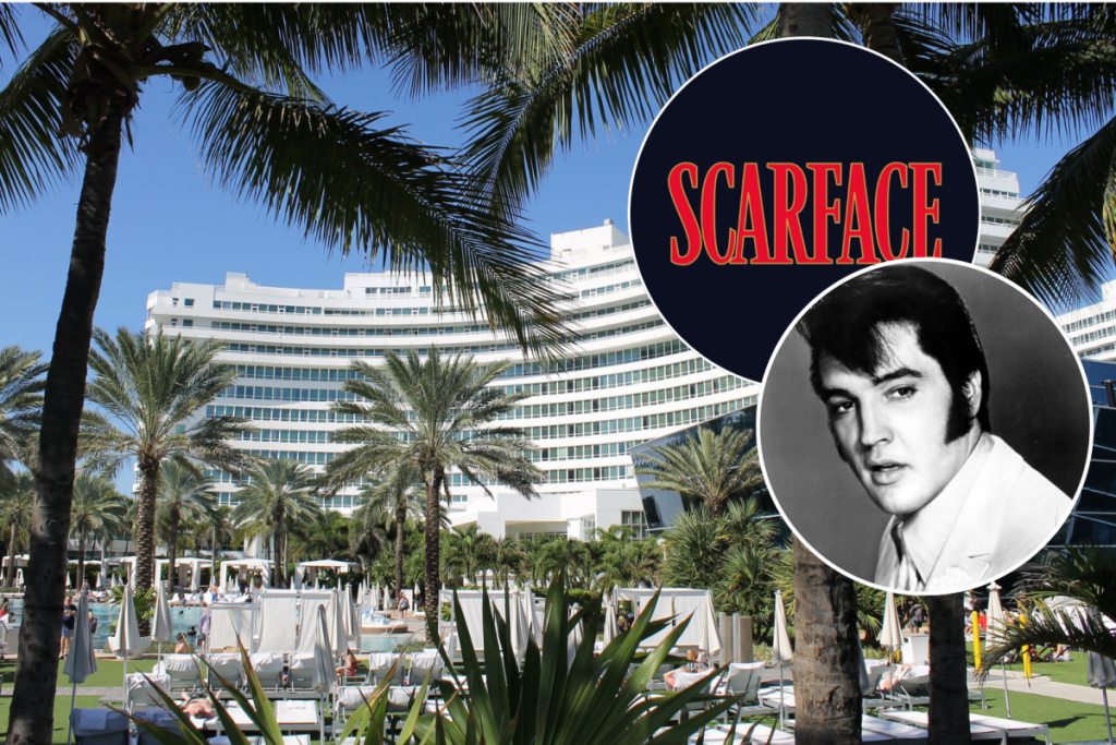 Con una espectacular «Escalera a ninguna parte» construida para entradas por todo lo alto, este legendario resort de 5 estrellas de Miami Beach acogió a Frank Sinatra y fue protagonista de más de 20 éxitos de taquilla de Hollywood, entre ellos «Goldfinger», «Scarface» y «El guardaespaldas».
