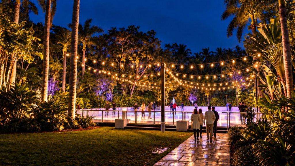 Ya están a la venta las entradas para el NightGarden de Miami, y este año estrena una nueva pista de hielo bajo las palmeras