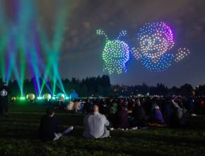 A space-themed drone show takes over the Twin Cities night sky this weekend  — with music, food, and 1,200 glowing lights 