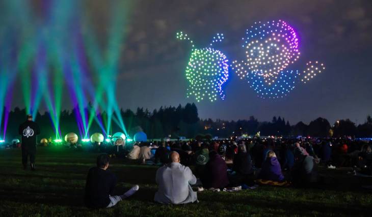 A space-themed drone show takes over the Twin Cities night sky this weekend  — with music, food, and 1,200 glowing lights 