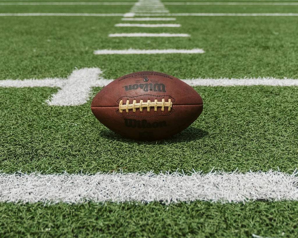 football auf dem feld