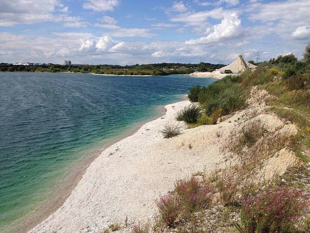 hidden bathing lake near Munich