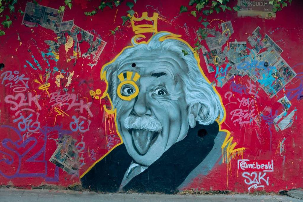 grafiti von albert einstein
