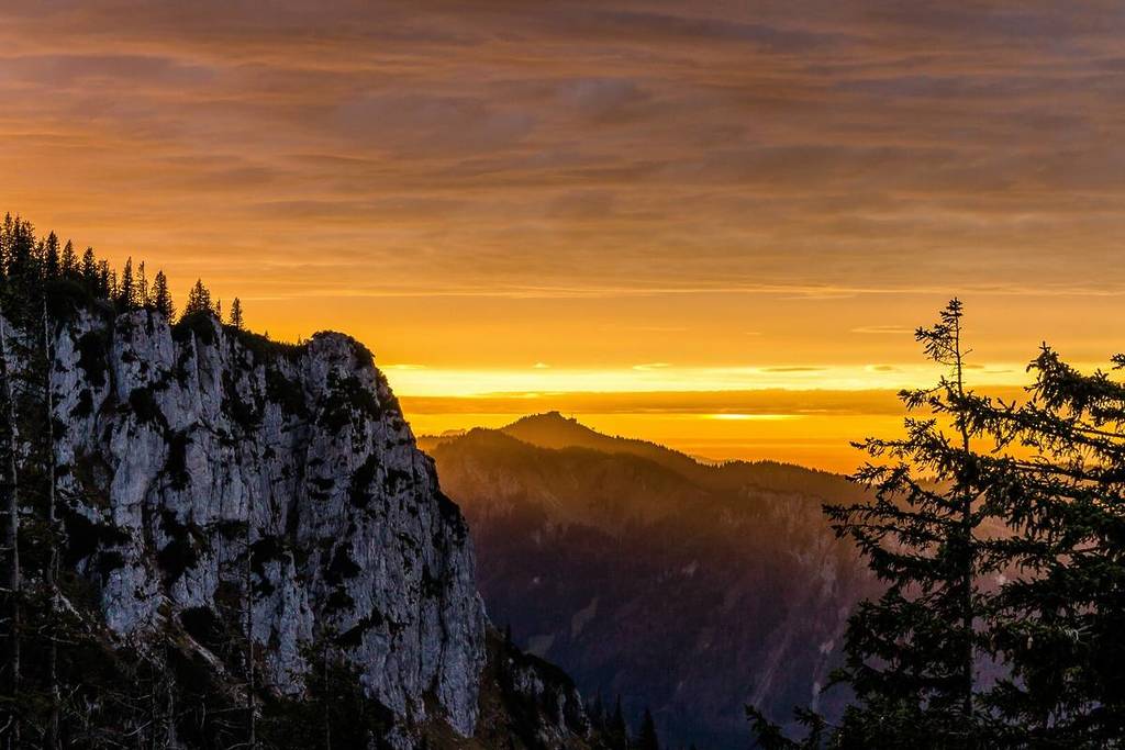 Sonnenuntergang bei der Kampenwand