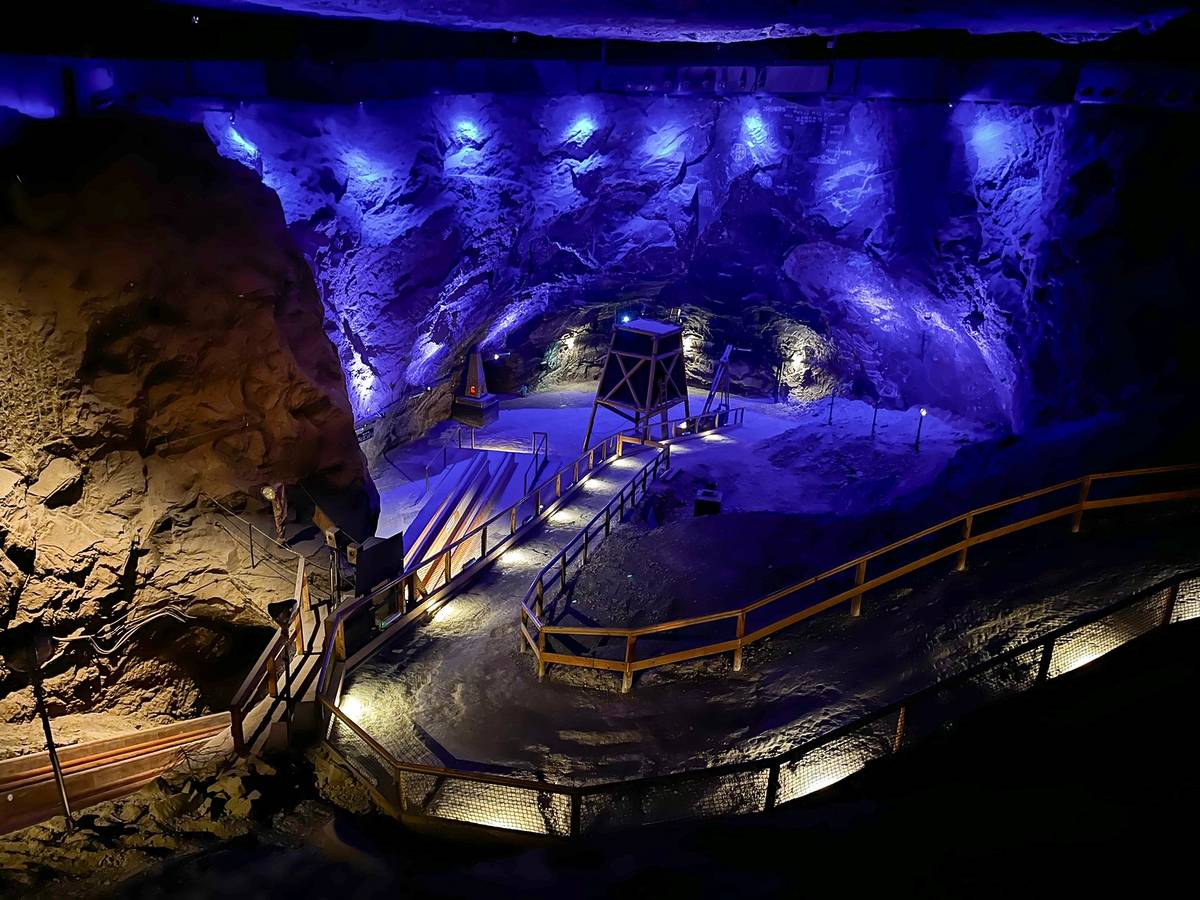 Felsen in der Salzmine