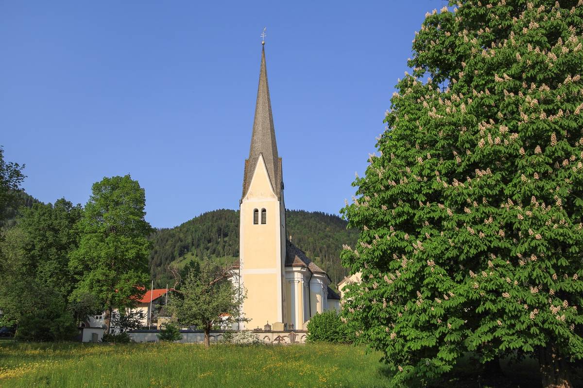 Kirchturm in Bayrischzell