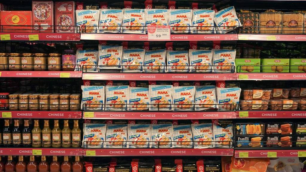 Asian food in a supermarket, iShop