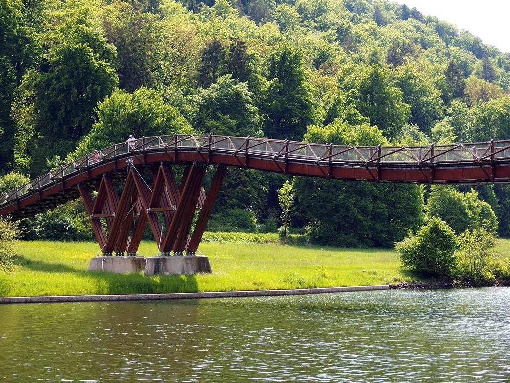 Tatzelwurm Bridge over a river