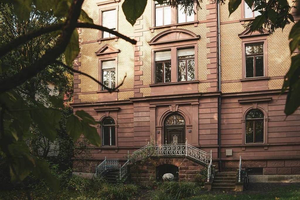 View of a castle through the trees