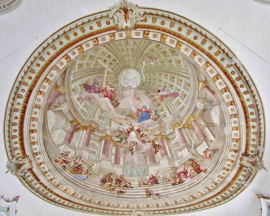 ceiling fresco in St. Nicholas Church, Pfronten