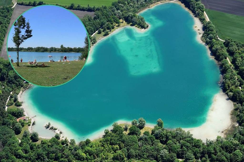 Regattaparksee features crystal-clear water and meadows for relaxing.