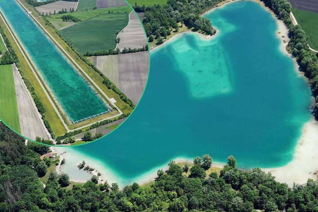 The Regattaparksee near Munich is located right on the Regatta Course.