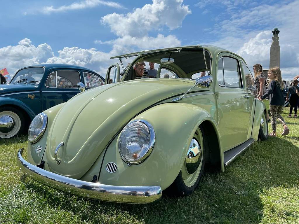 VW Beetles at a classic car meet