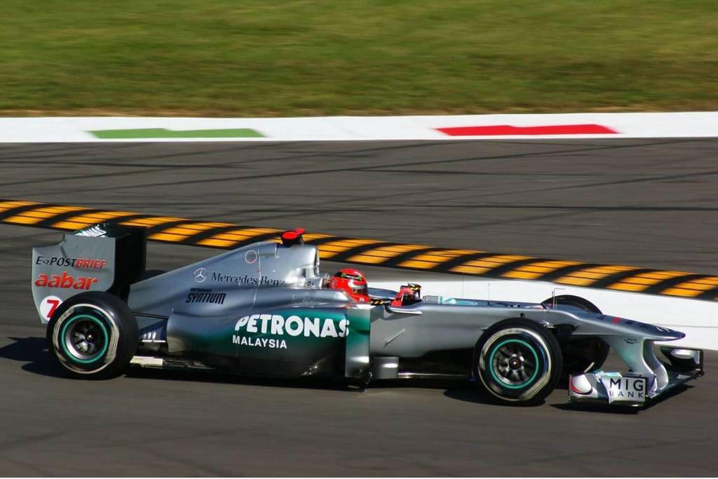 Michael Schumacher’s Mercedes W02 will be on display at the F1 exhibition in Munich.