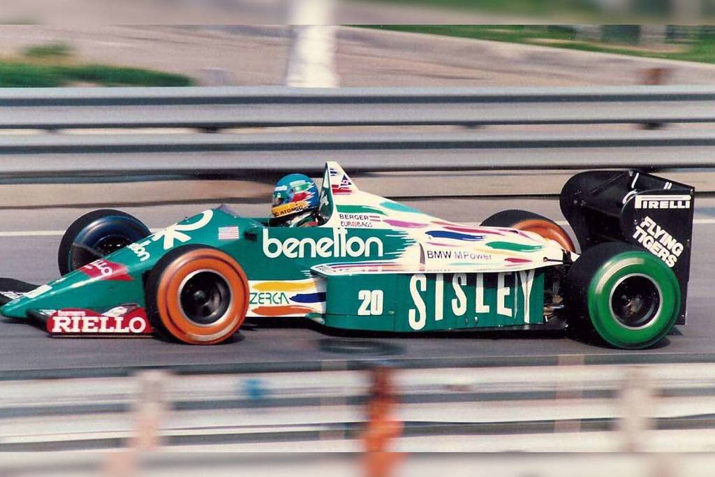 The Benetton B186 race car will be on display at the F1 exhibition in Pineapple Park.