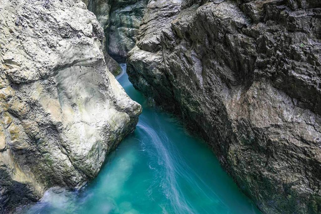 The Breitach between the rocks