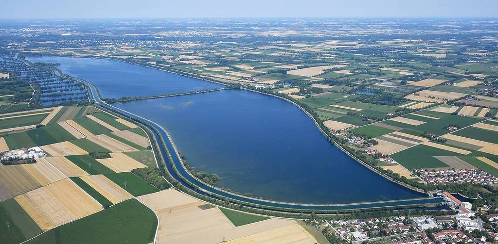 ismaninger speichersee aus der luft