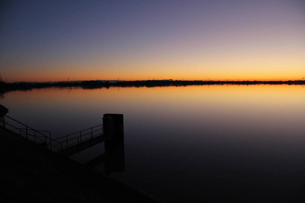 Sunset at the Ismaning Reservoir