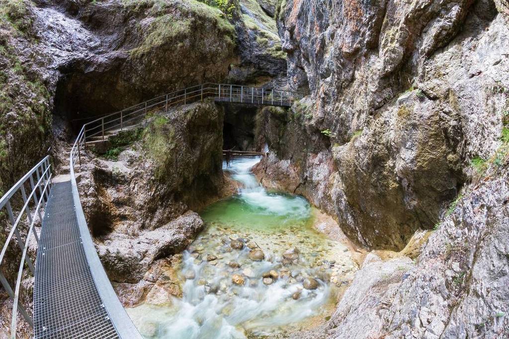 Almbachklamm footbridge