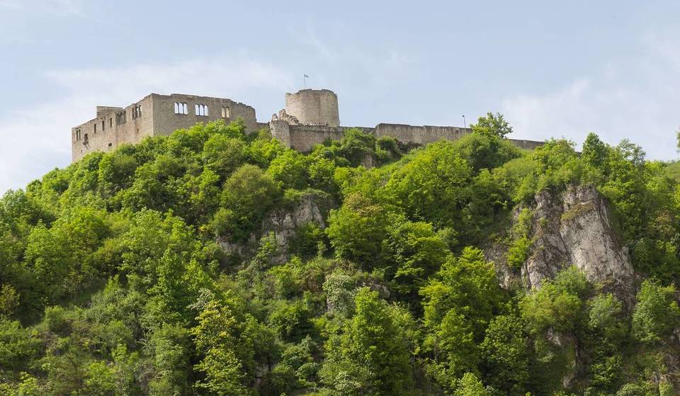 Just 95 minutes from Munich, you can climb the 20-meter-high keep of a castle ruin—whose history dates back to Celtic times—for free