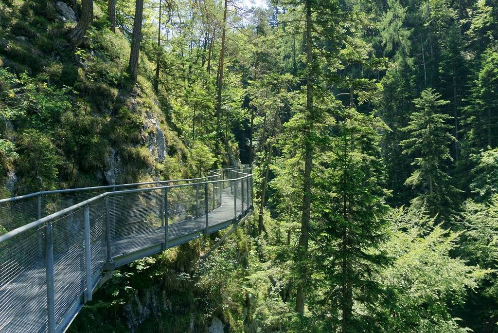 steel walkways in the Leutascher Geisterklamm