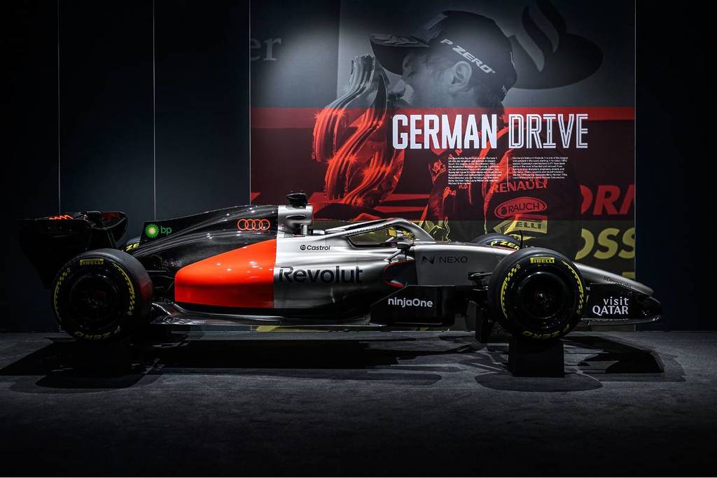 The Audi R26 at the Formula 1® Exhibition in Munich.