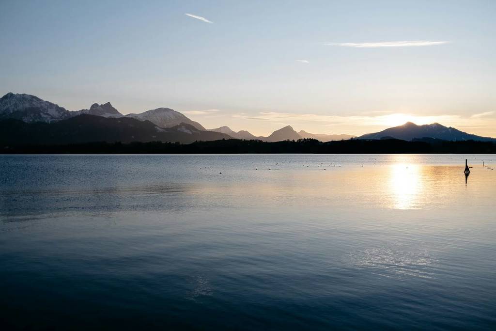 sunset at Lake Hopfensee