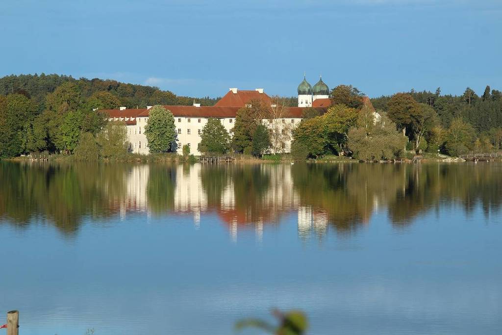 monastery by the lake
