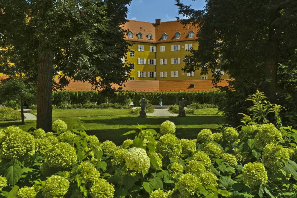 Green courtyard in the housing development