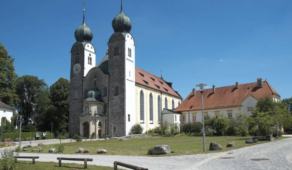 Just 90 minutes from Munich, this monastery is home to the “Rococo pearl of the Chiemgau”: a magnificent church with two onion domes, stunning stucco, and intricately detailed frescoes