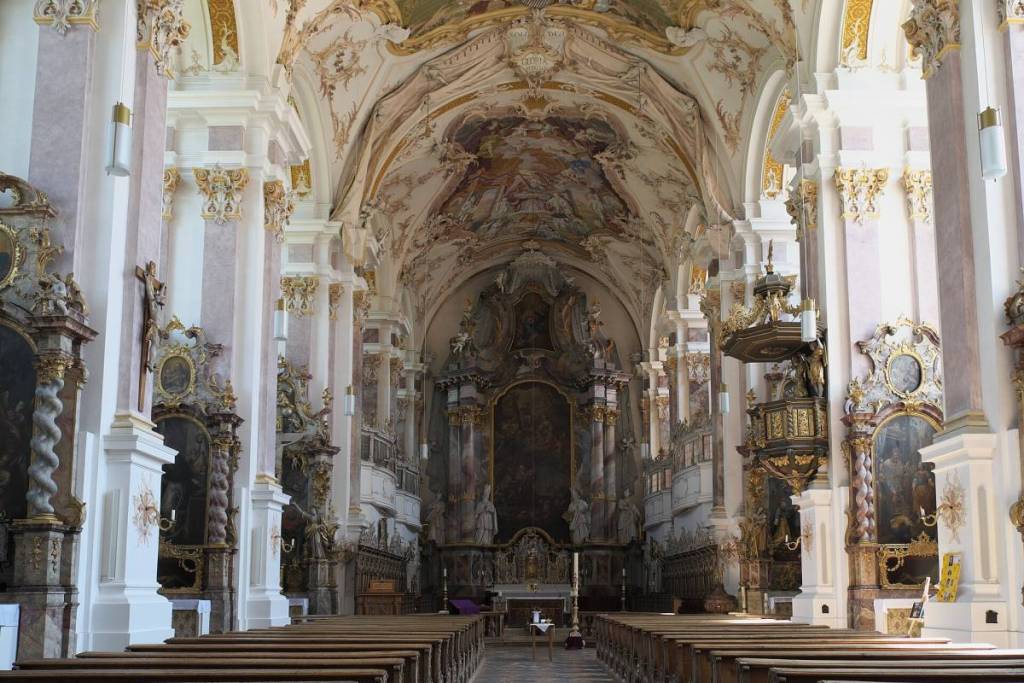 the interior of the church