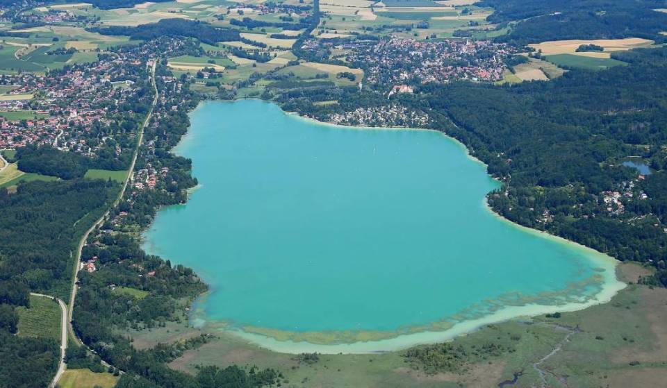 Just 35 minutes from Munich, you can swim in a 17-meter-deep lake that was once part of the Ammersee and is overlooked by a castle with its own movie theater