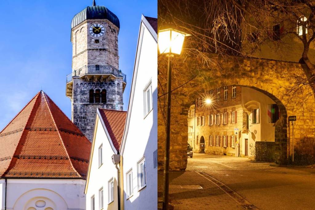 Assumption of Mary church tower and city gate