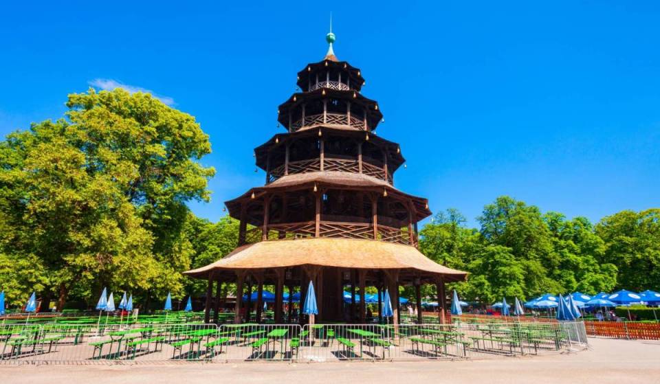 That’s why every year on a Sunday in July, 12,000 Munich residents gather at 6 a.m. in traditional costume at the Chinese Tower and dance into the sunrise